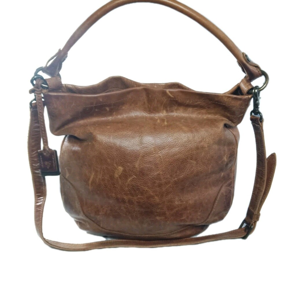 Frye Melissa Hobo Shoulder Bag Brown Leather Retail $388